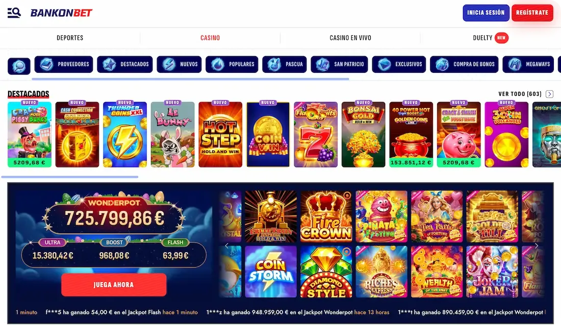 juegos del casino bankonbet