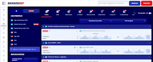 Apuestas deportivas en Bankonbet